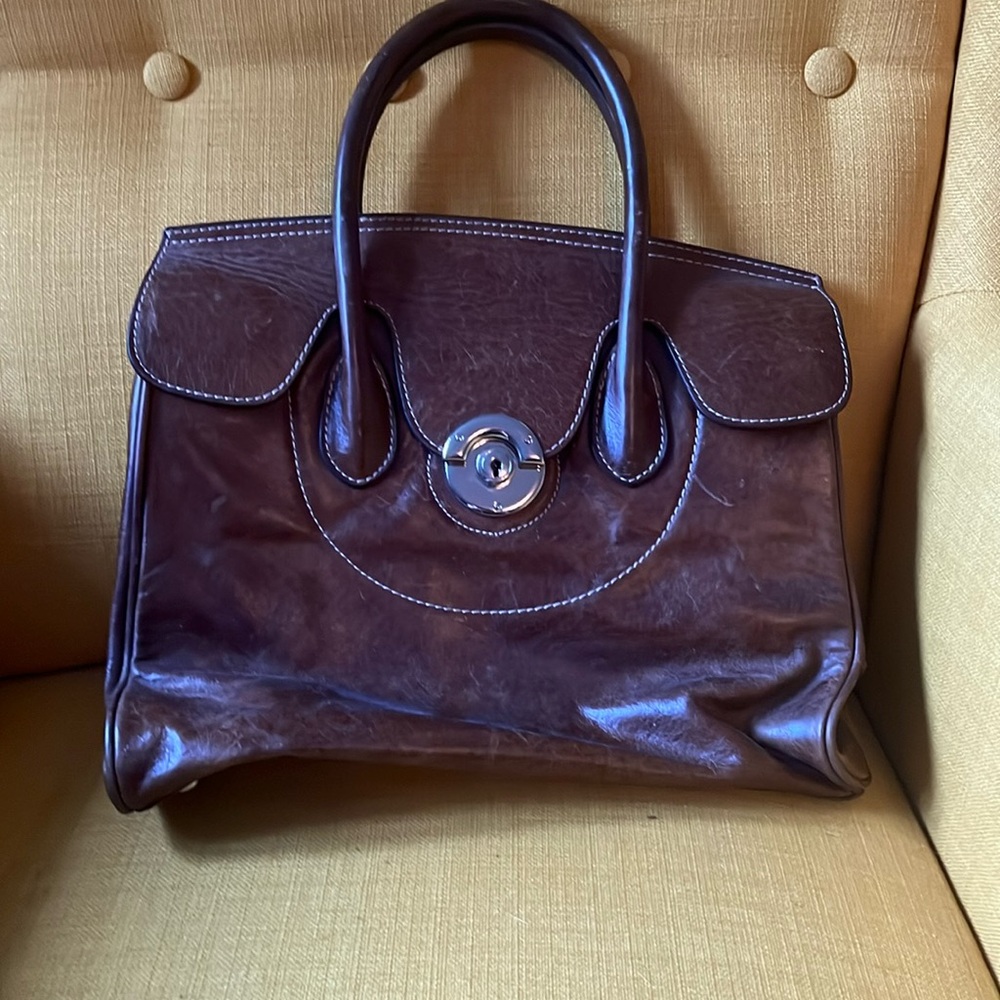 BOGO Ostba of Salzburg brown leather purse - EUC